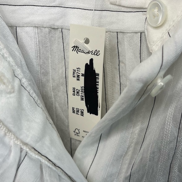 NWT Madewell Ruffled Button-Up Top White Women’s Large - Picture 9 of 12